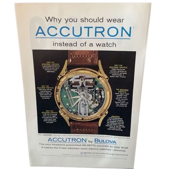 Vintage 1962 Accutron Bulova Instead of a Watch Ad Advertisement - Picture 2 of 4